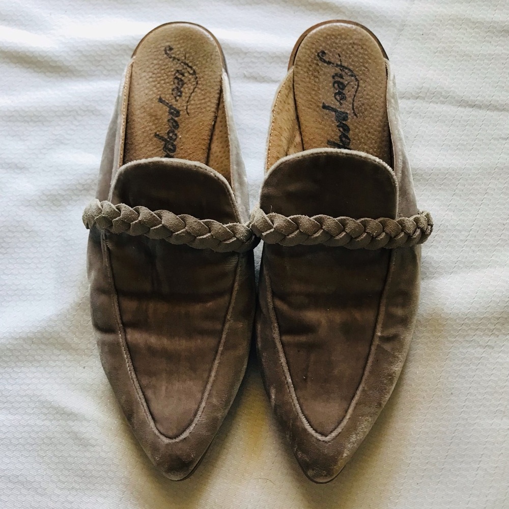 Free people velvet Taupe Slip-On‎ Loafers